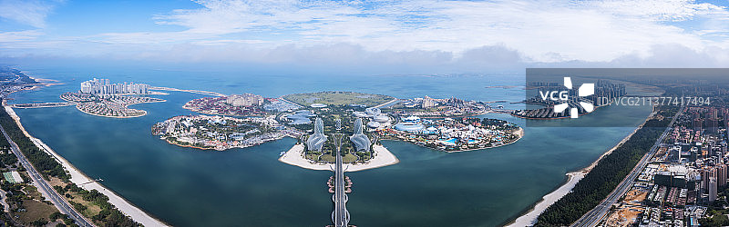 世界最大花型人工旅游岛中国海南海花岛图片素材