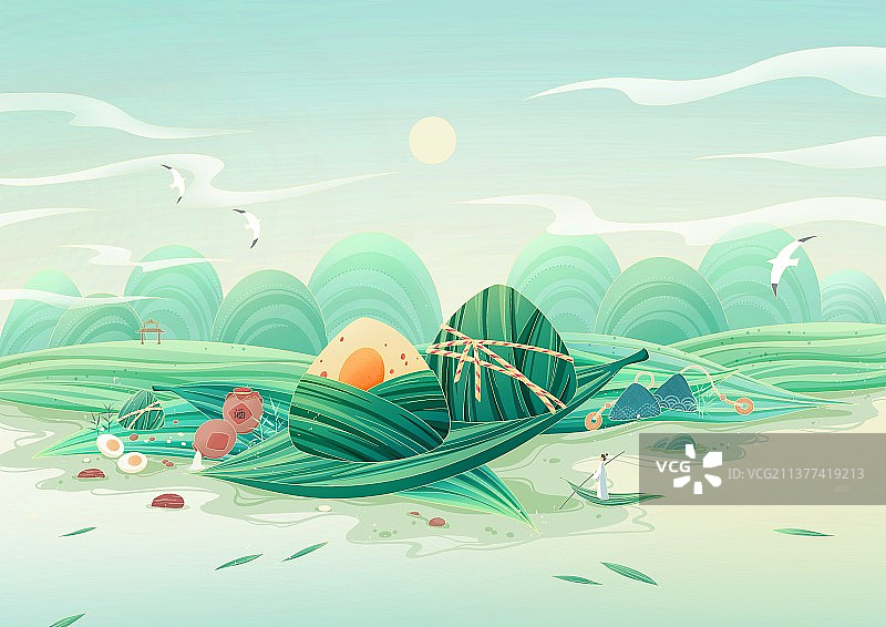 端午节粽子插画图片素材