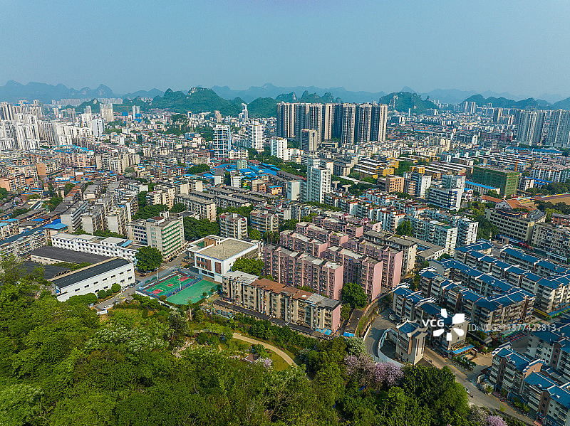 柳州鱼峰区城市建筑风光图片素材