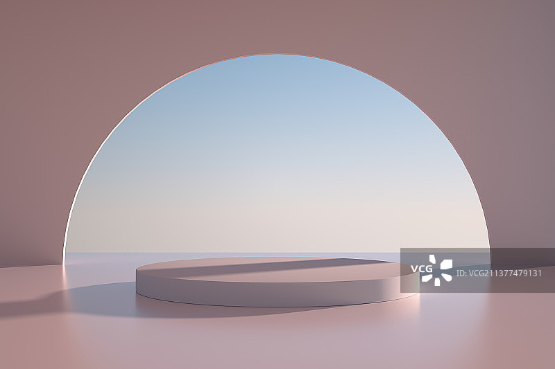 3D渲染抽象电子商务平台商品展台摊位基座底座图片素材