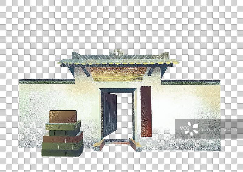 宅子古建筑元素图片素材