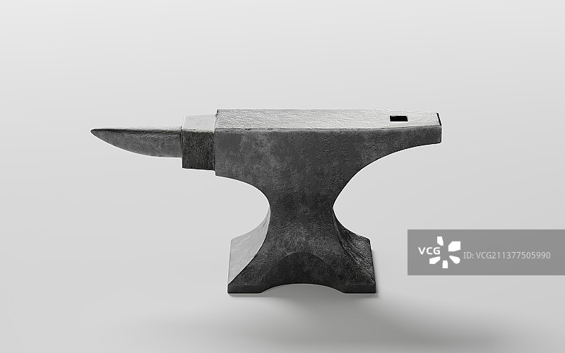 锻造用的铁砧3D渲染图片素材