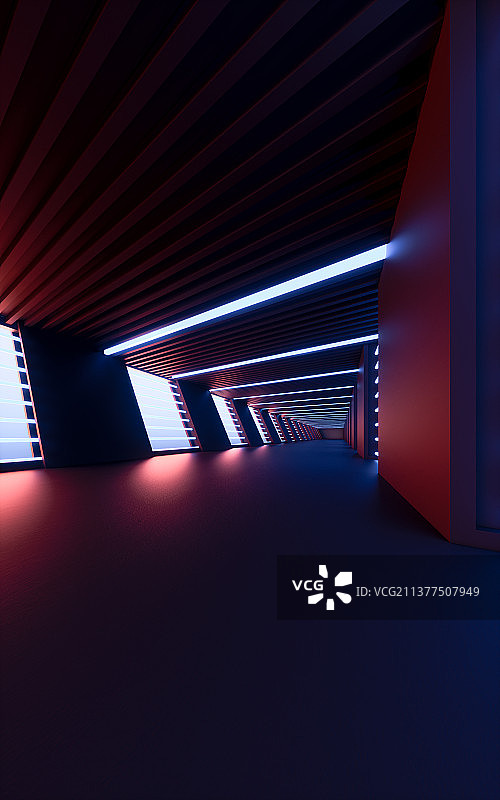 深色空房间地面3D渲染图片素材