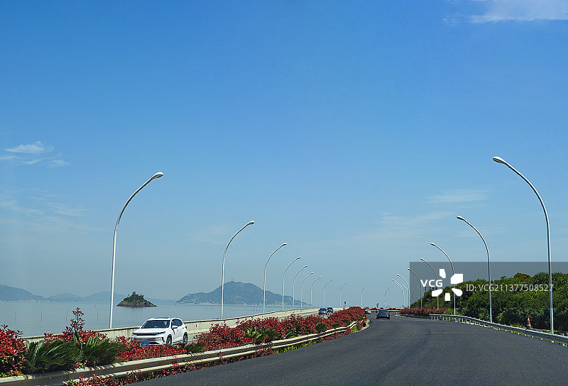 岸边公路 洞头风光 马路图片素材