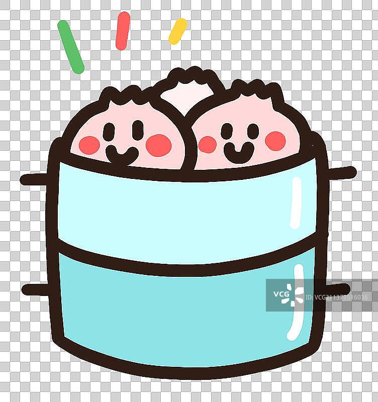 元素免抠蒸包图片素材