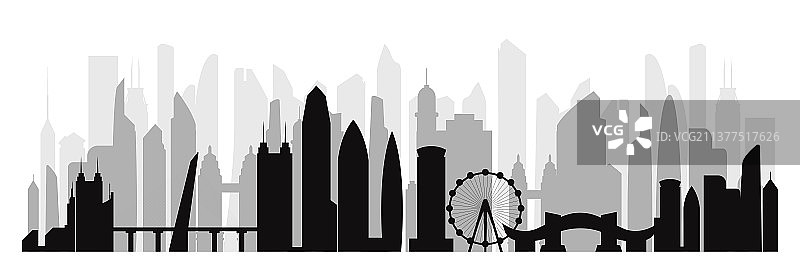 深圳城市剪影图片素材