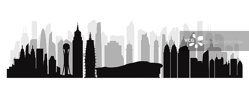 常州城市剪影图片素材