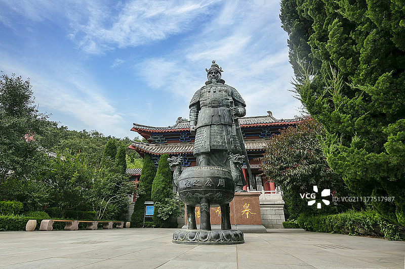 中国山东威海荣成石岛赤山风景区张保皋传记馆图片素材