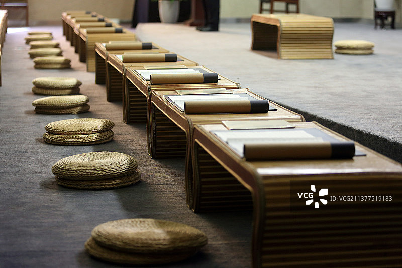 仿古布置的学堂图片素材