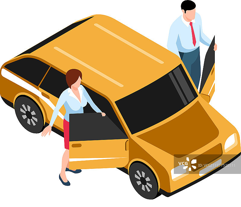 汽车2.5D图标图片素材