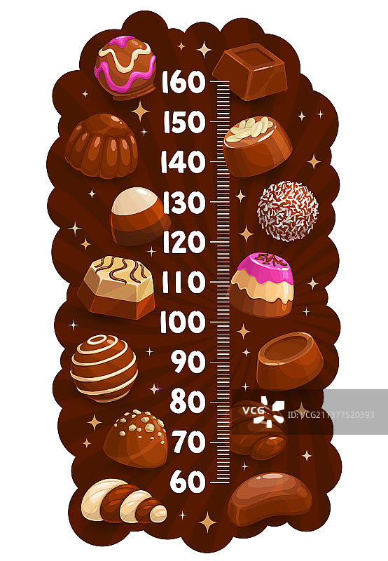 坚果糖果巧克力儿童身高表图片素材