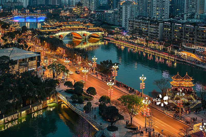 夜游合江亭图片素材