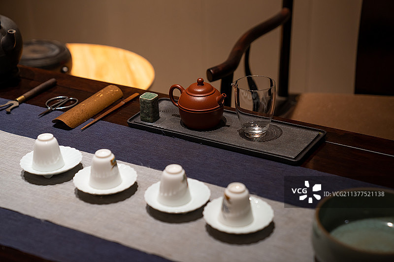禅意茶室图片素材