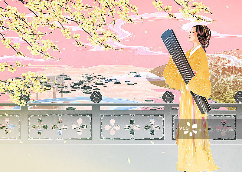 中国国风国潮新中式古代古风汉服少女美女图片素材