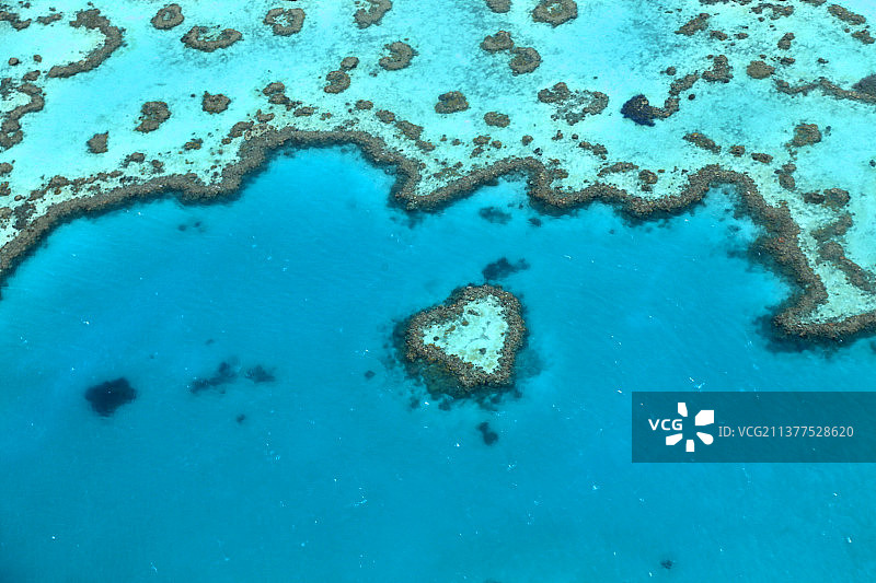 大堡礁心形礁图片素材