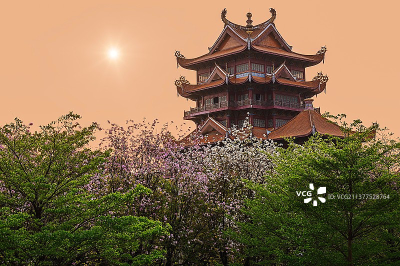 福州古建筑西禅寺报恩塔城市旅游景观佛教寺庙图片素材