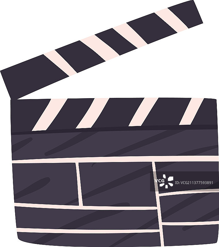 扁平风格电影场记板图片素材