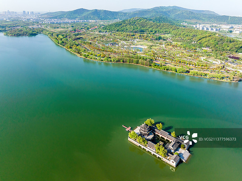 江苏苏州石湖景区航拍图片素材