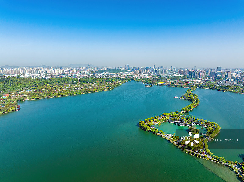 江苏苏州石湖景区航拍图片素材