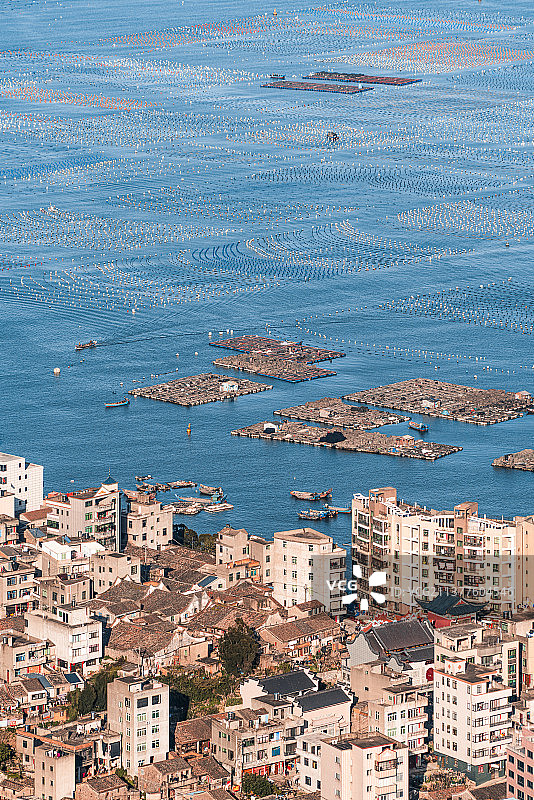 福建平潭奇达村海上牧场图片素材