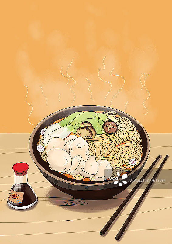 日式酱油拉面图片素材