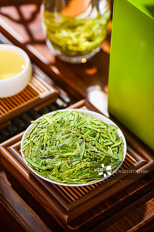 龙井茶茶叶干茶图片素材