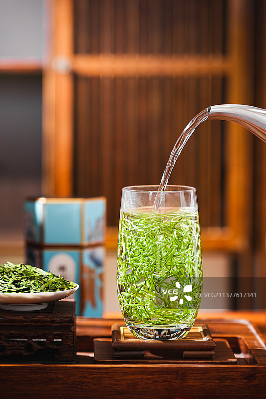 碧螺春茶叶冲泡图片素材