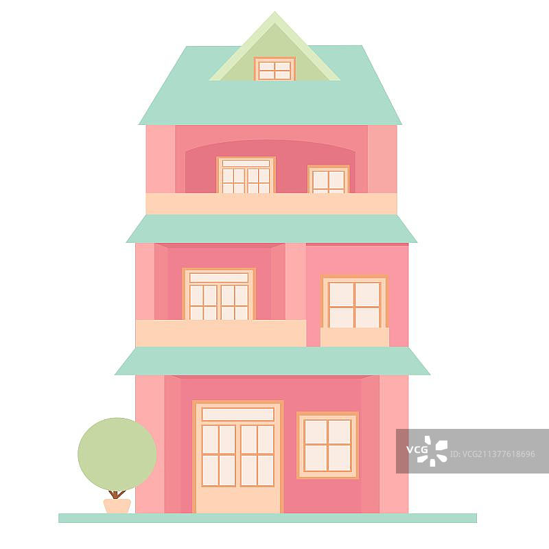 扁平风建筑图片素材