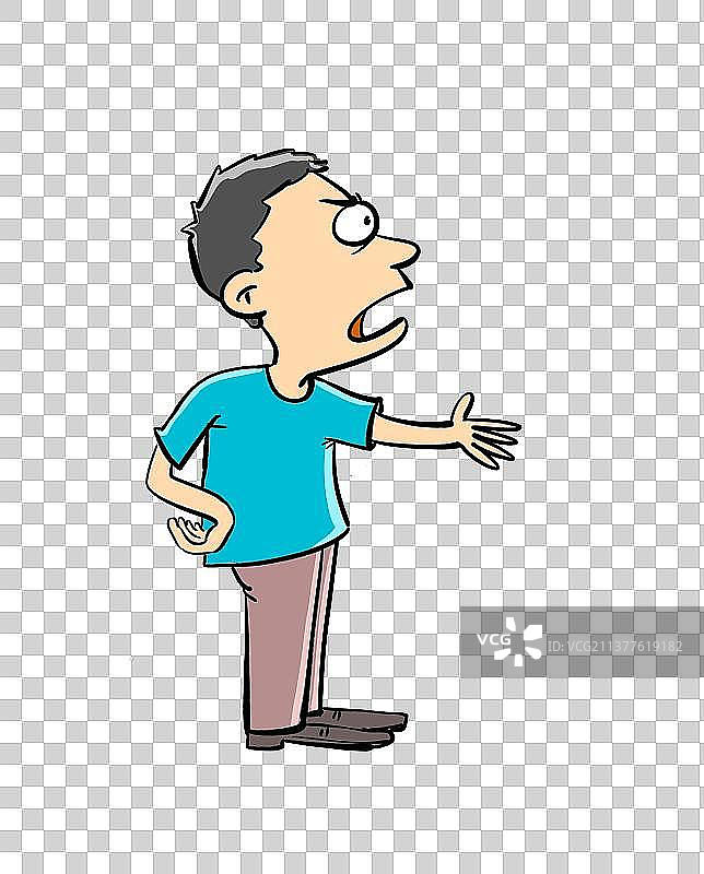 一个愤怒讨说法的男子图片素材