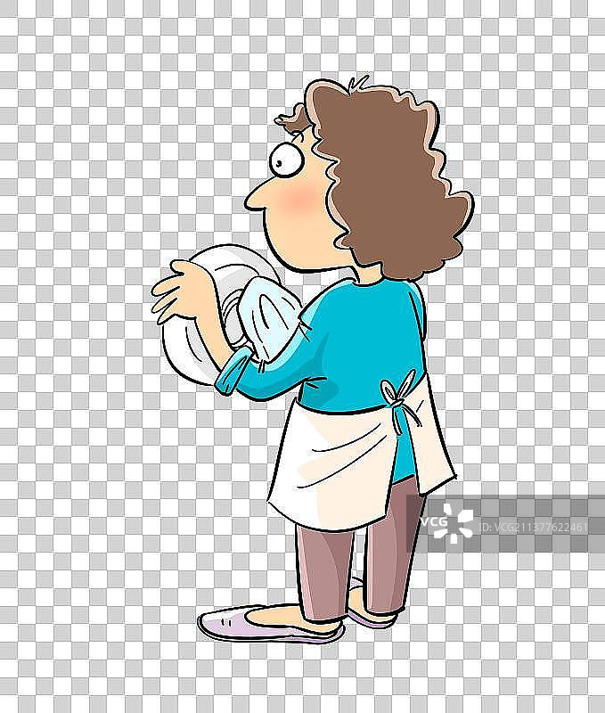 洗碗的妇女图片素材