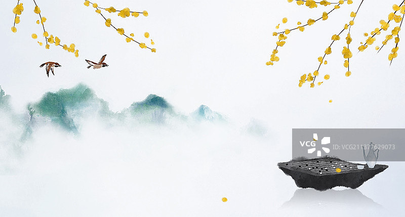 立春节气中式插画图片素材