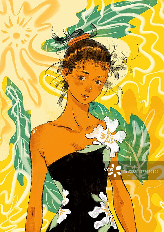 南洋女孩图片素材