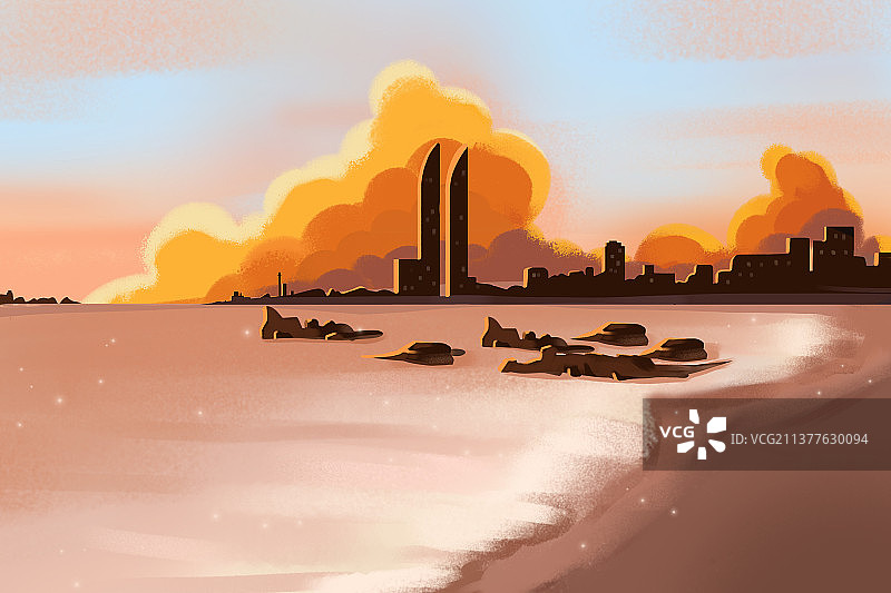 风景插画图片素材