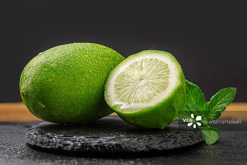 海南无籽香水青柠檬图片素材