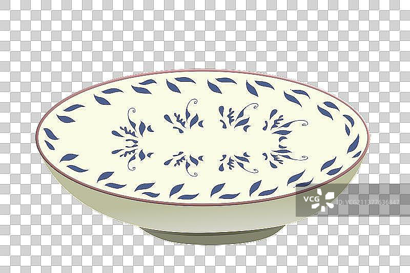古典花纹碗图片素材