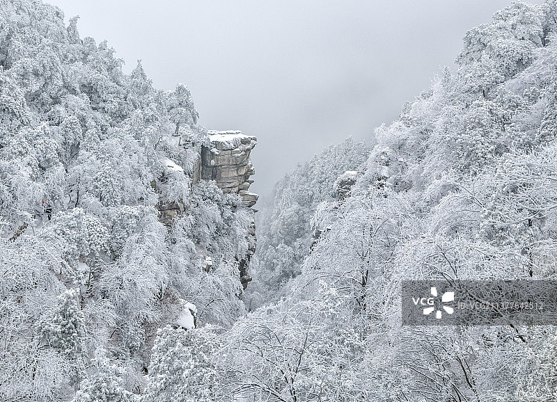 冬天庐山雪景旅游风景壁纸图片素材