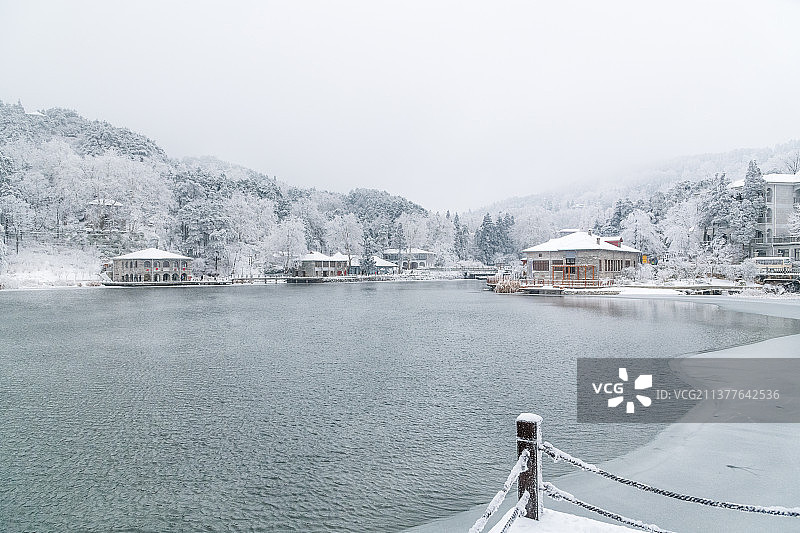 冬天庐山雪景旅游风景壁纸图片素材