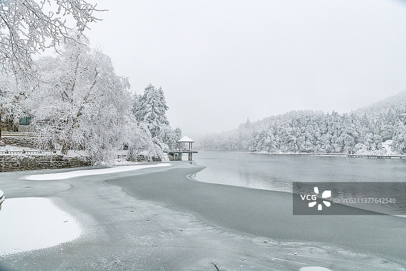 冬天庐山雪景旅游风景壁纸图片素材