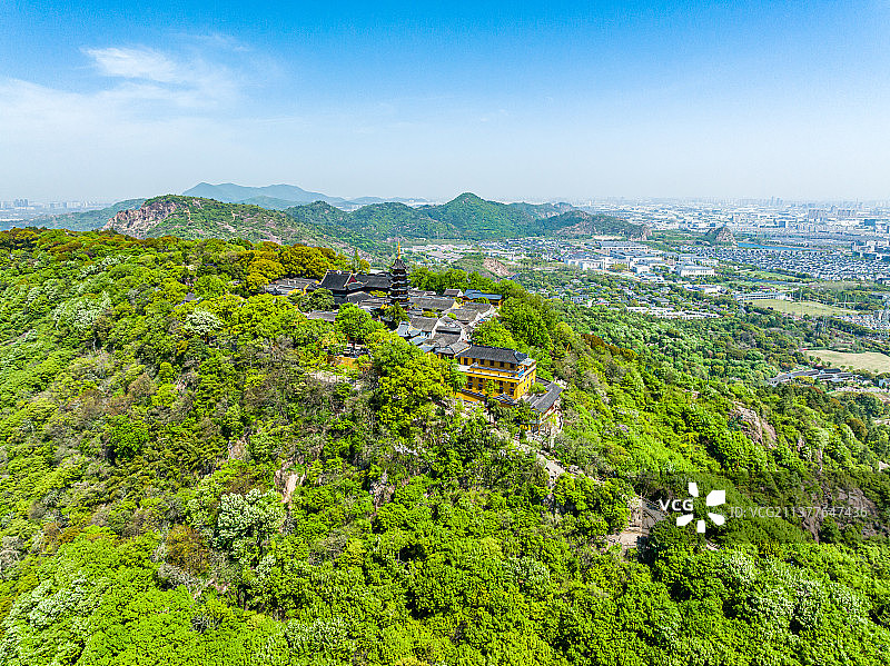 江苏苏州木渎古镇灵岩山风景区图片素材