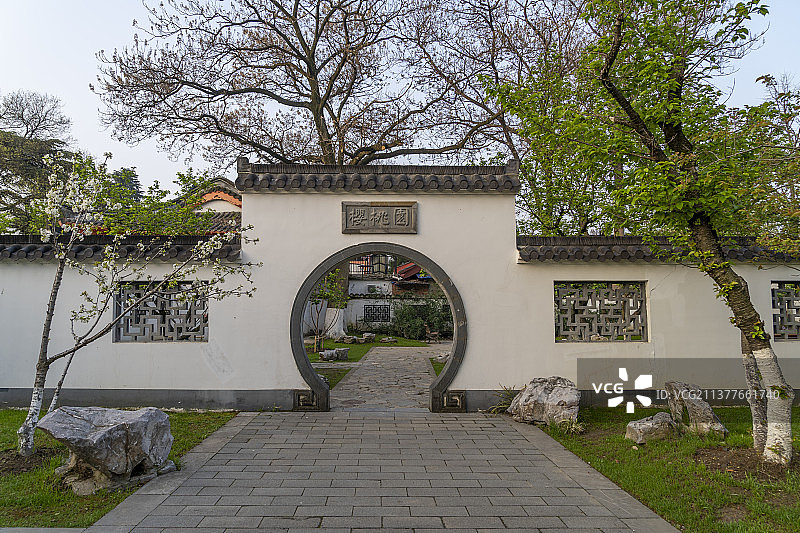 晨光中的玄武湖公园图片素材