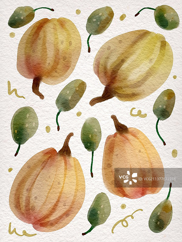 青梨香瓜图片素材