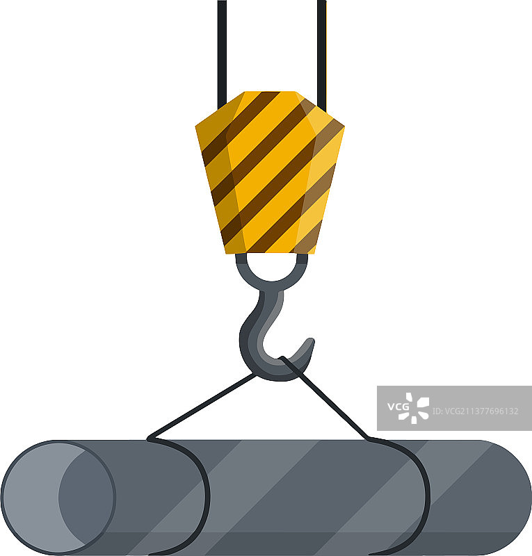 带有铁管的工业货物起重机图片素材