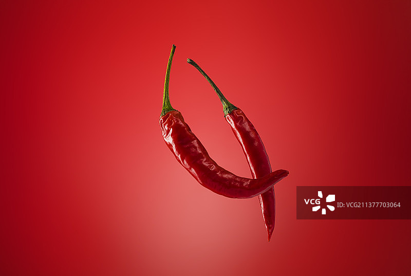 两个红辣椒图片素材
