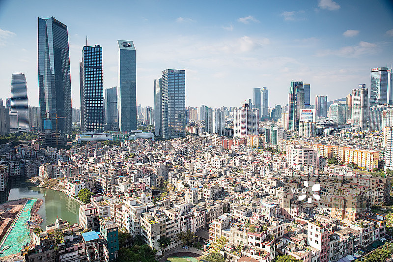 广州珠江新城城中村CBD图片素材