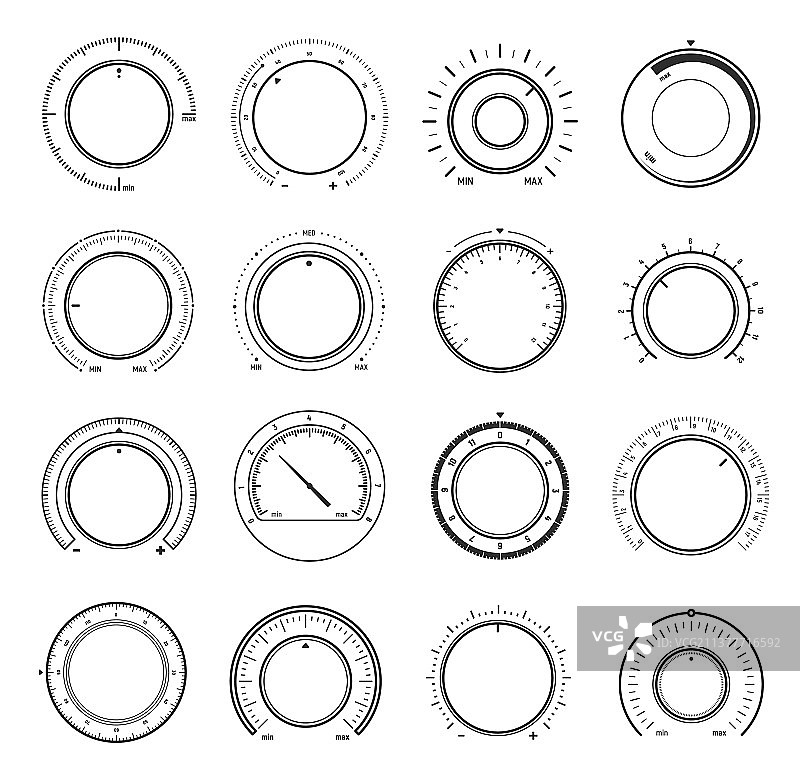 音量圆形旋钮音乐声音控制图片素材