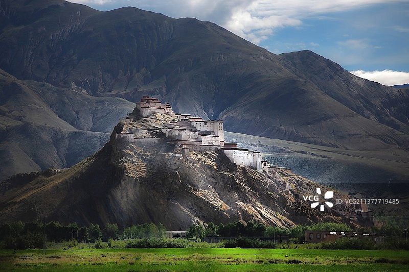 江孜宗山古堡图片素材