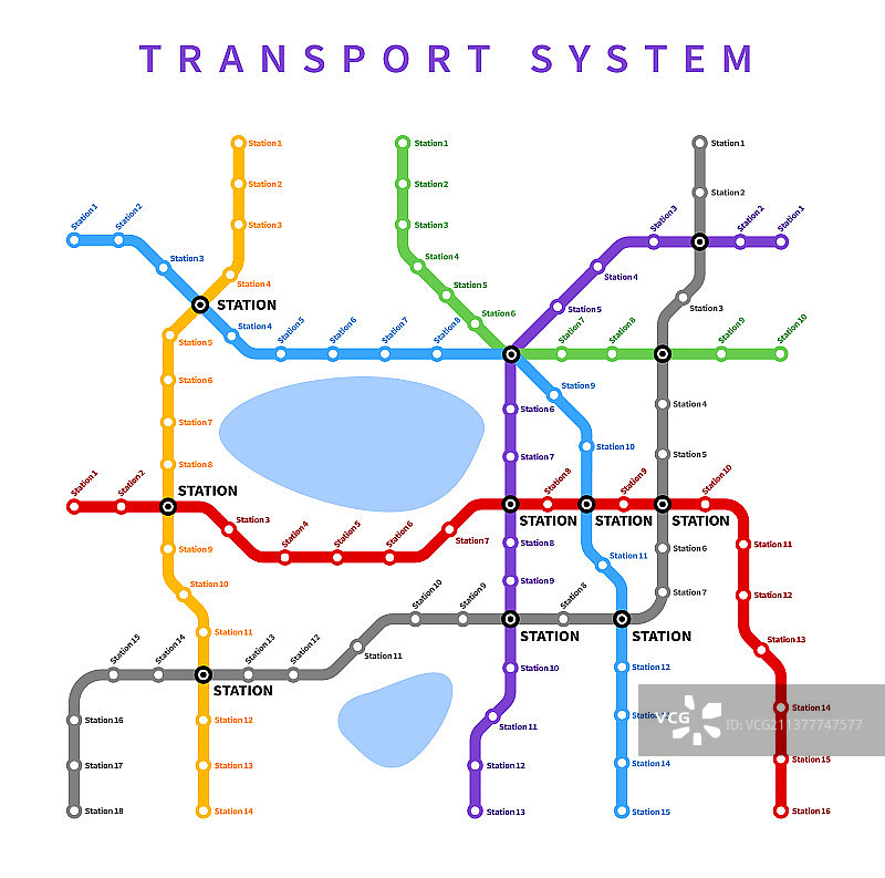 城市地铁线路图图片素材