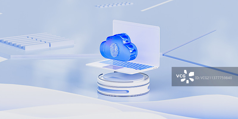 3D网络安全主题插画图片素材