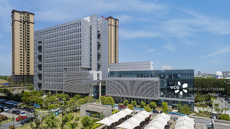 中国安徽省肿瘤医院航拍图片素材