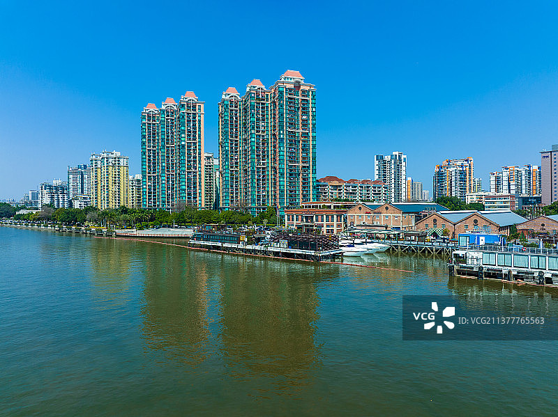 广州太古仓航拍图片素材